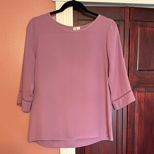Alya Mauve Blouse with 3/4 Sleeves